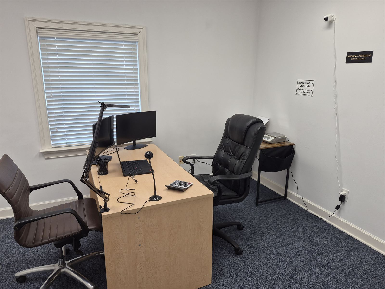 The Rivanna Precious Metals private office in Charlottesville, VA &mdash; clean, professional, and by appointment only